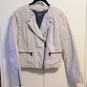 Gap Like New Quilted Lined Moto Jacket in Grey